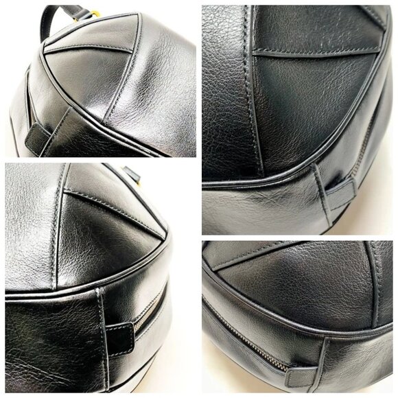 Gucci Hand Bag Black Leather 796-070325 - Picture 6 of 13